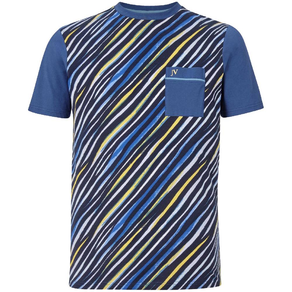 Jan Vanderstorm Schlafanzug TEUTOMAR Blau Gemustert