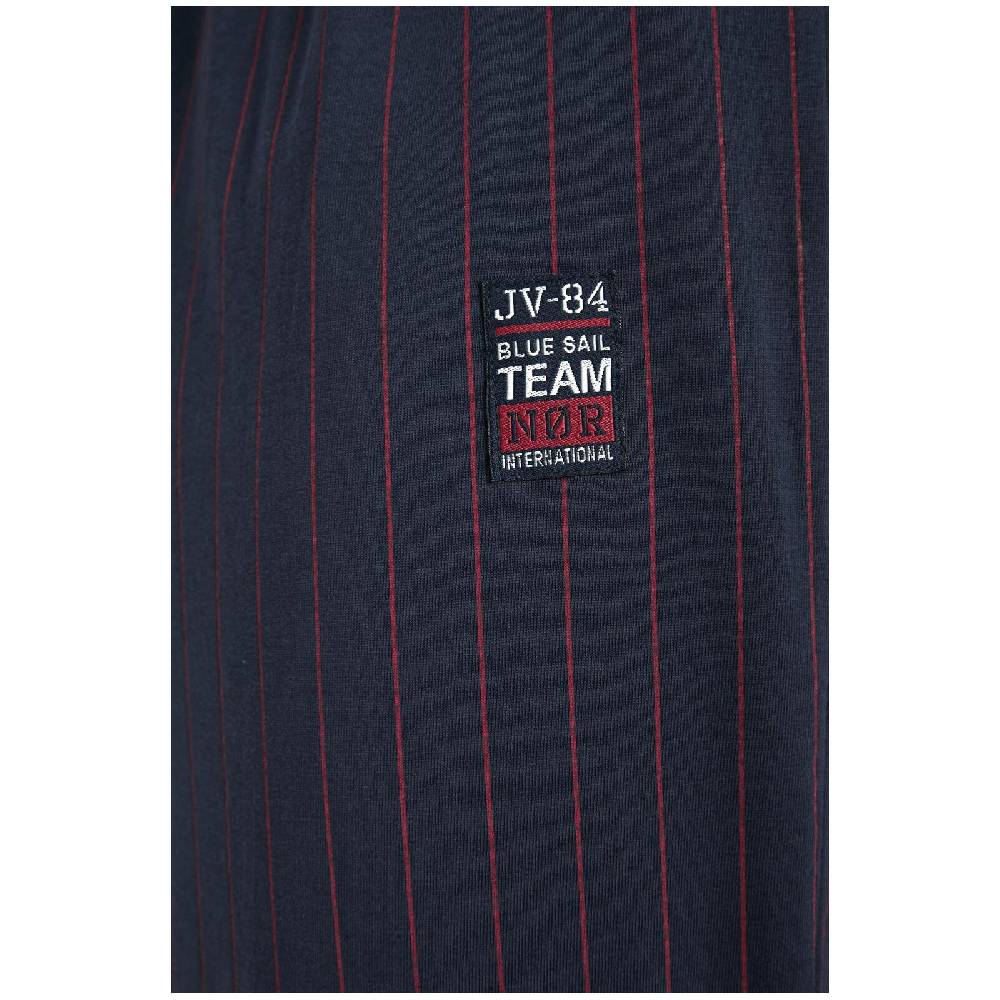 Jan Vanderstorm Schlafhose KIAN Dunkelblau Gestreift