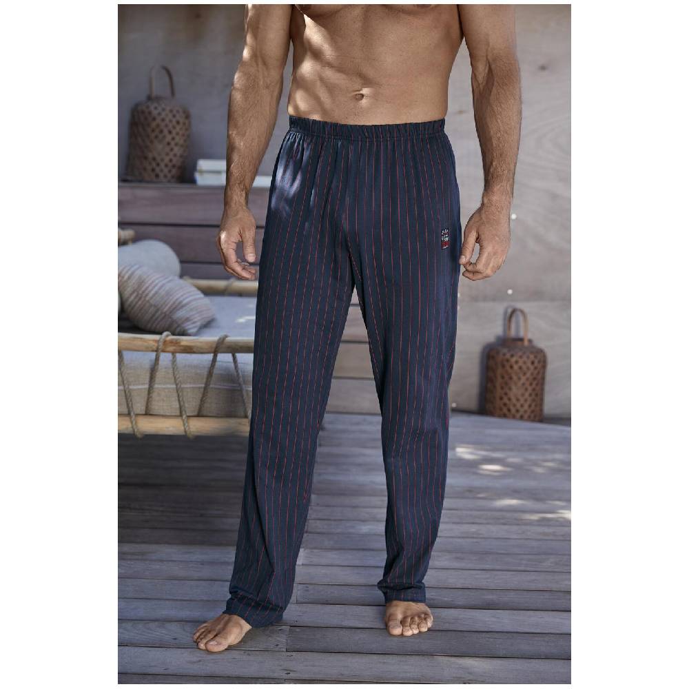 Jan Vanderstorm Schlafhose KIAN Dunkelblau Gestreift