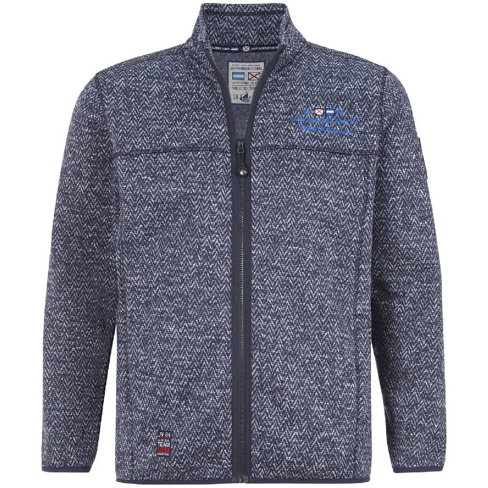 Jan Vanderstorm Strickfleecejacke KOLMUND dunkelblau
