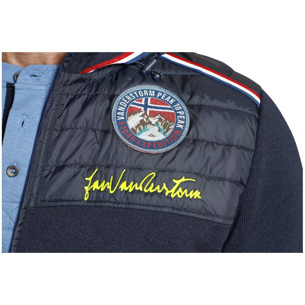 Jan Vanderstorm Strickfleecejacke STELLAN Dunkelblau