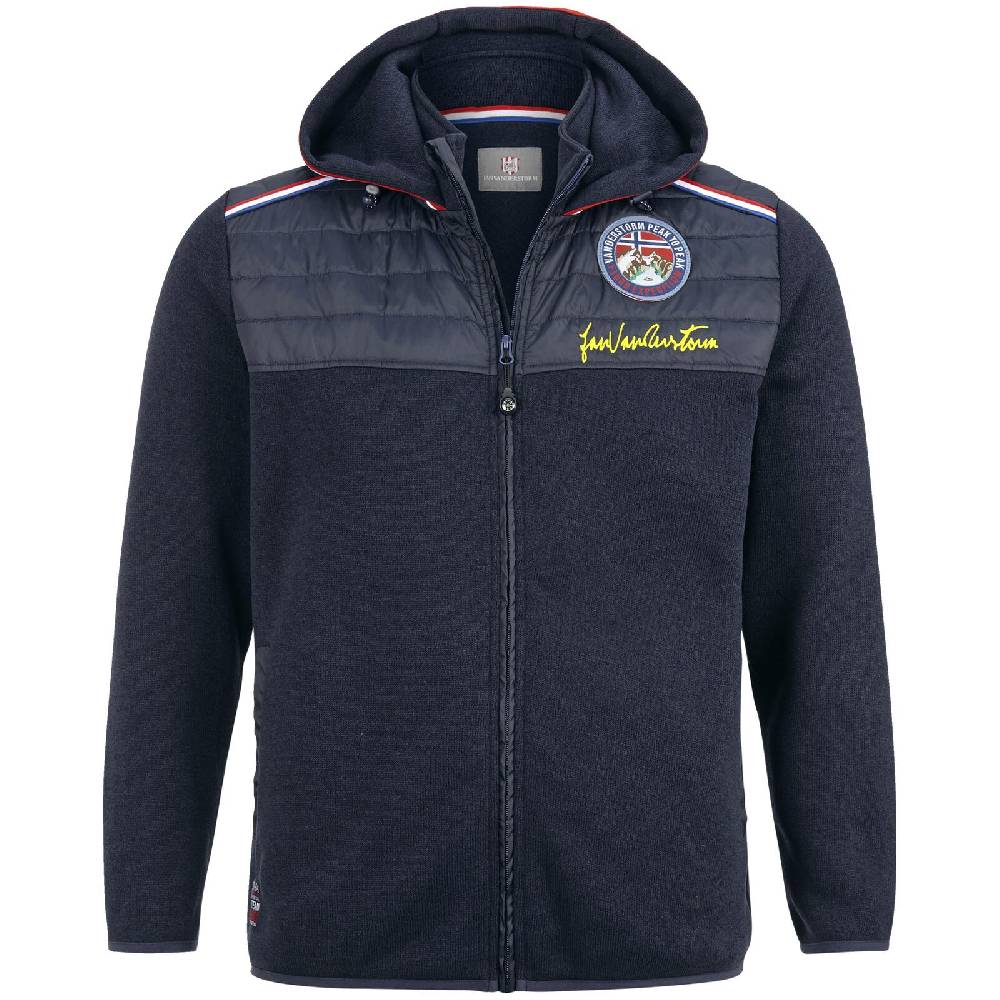 Jan Vanderstorm Strickfleecejacke STELLAN dunkelblau