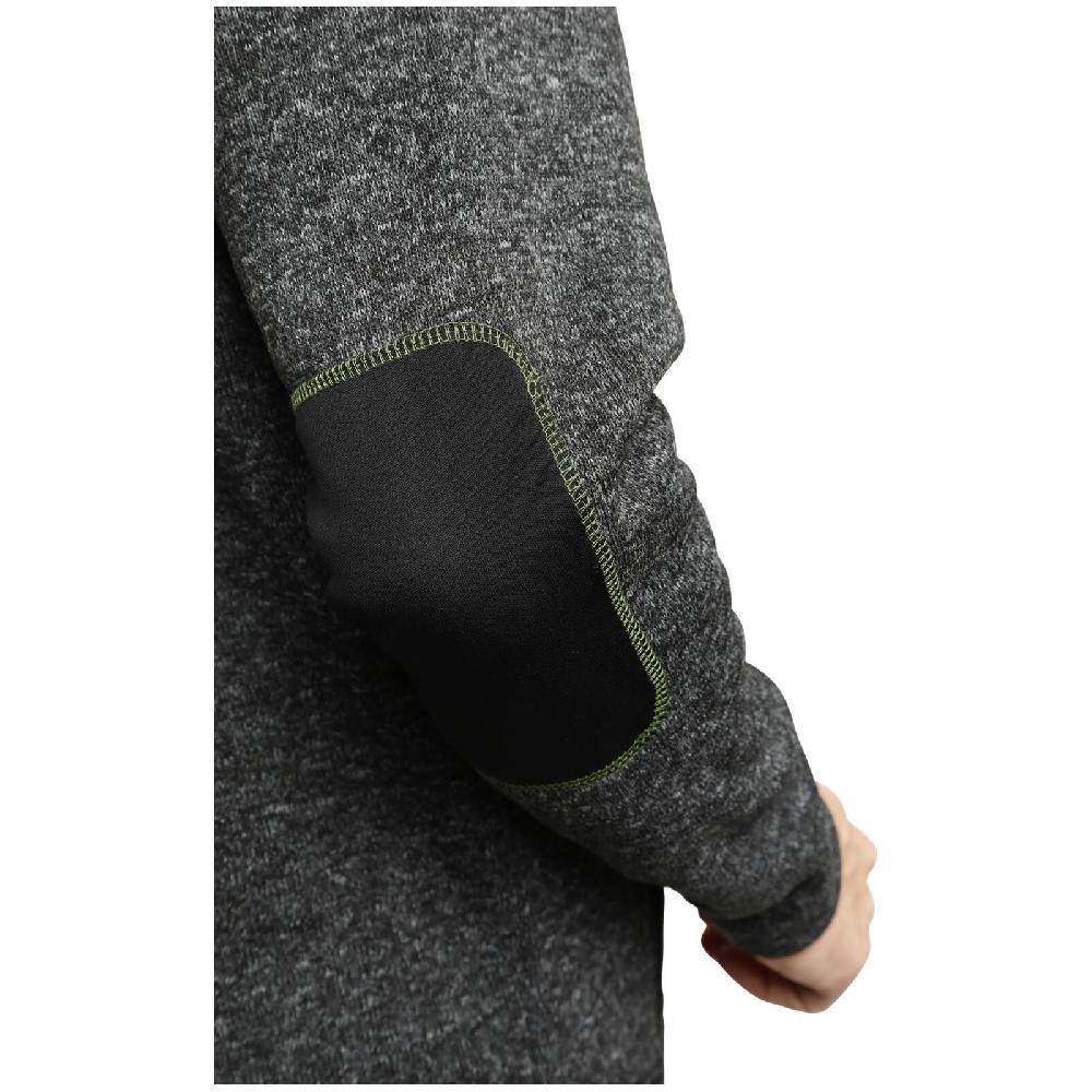 Jan Vanderstorm Strickfleecejacke YUL Grau Gemustert