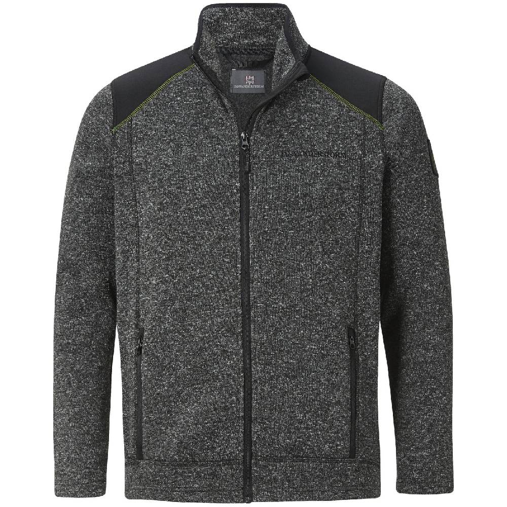 Jan Vanderstorm Strickfleecejacke YUL grau gemustert
