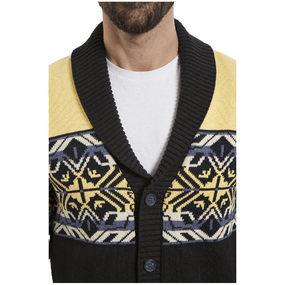 Jan Vanderstorm Strickjacke DARRIN Dunkelblau Gemustert