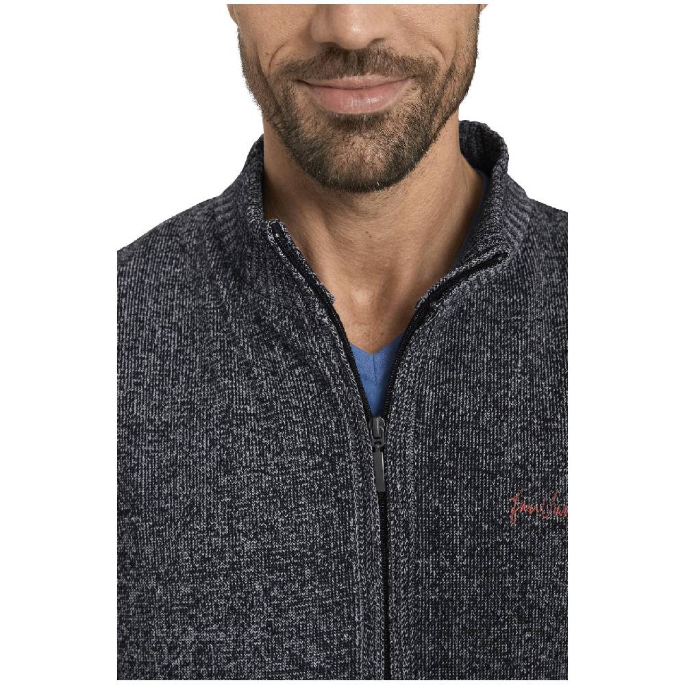 Jan Vanderstorm Strickjacke INGRABAN Dunkelgrau Melange