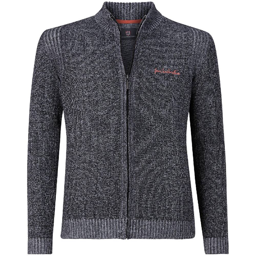 Jan Vanderstorm Strickjacke INGRABAN dunkelgrau melange