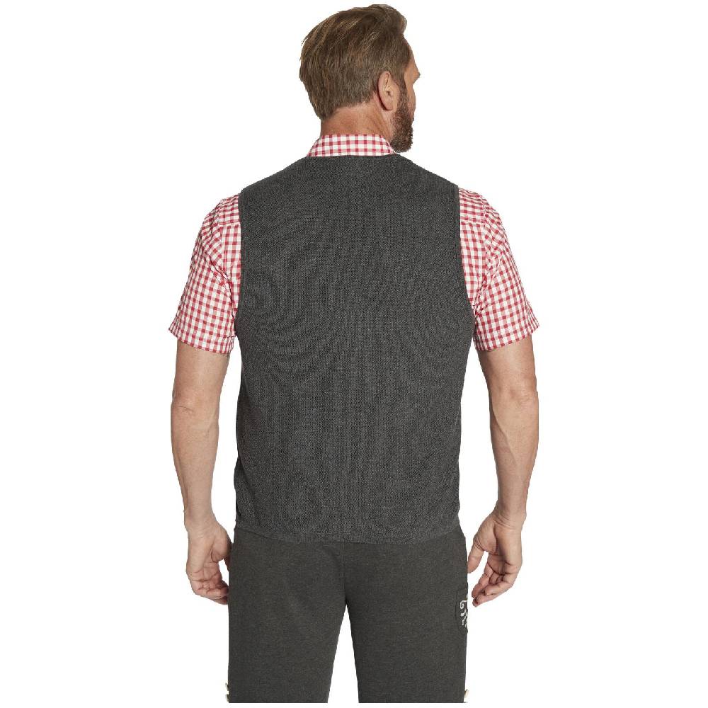 Jan Vanderstorm Strickweste RUTMAR Dunkelgrau Melange