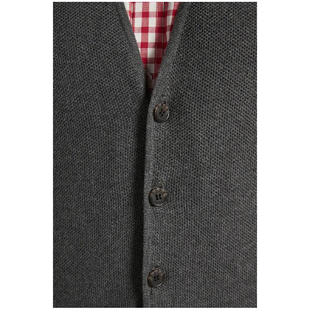 Jan Vanderstorm Strickweste RUTMAR Dunkelgrau Melange