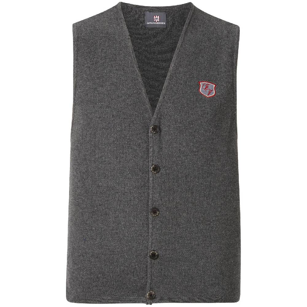 Jan Vanderstorm Strickweste RUTMAR dunkelgrau melange