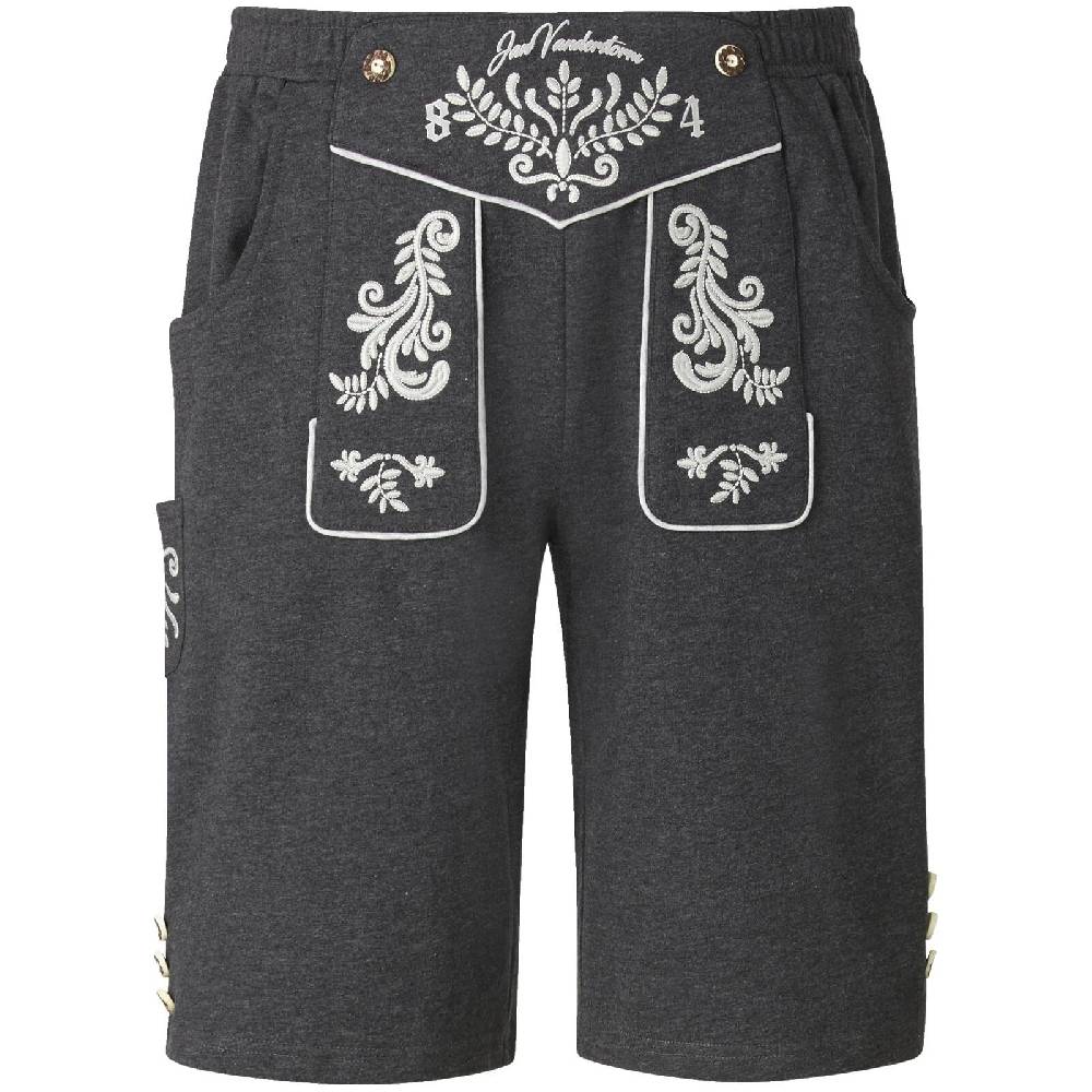 Jan Vanderstorm Sweatbermuda DENNIK dunkelgrau melange