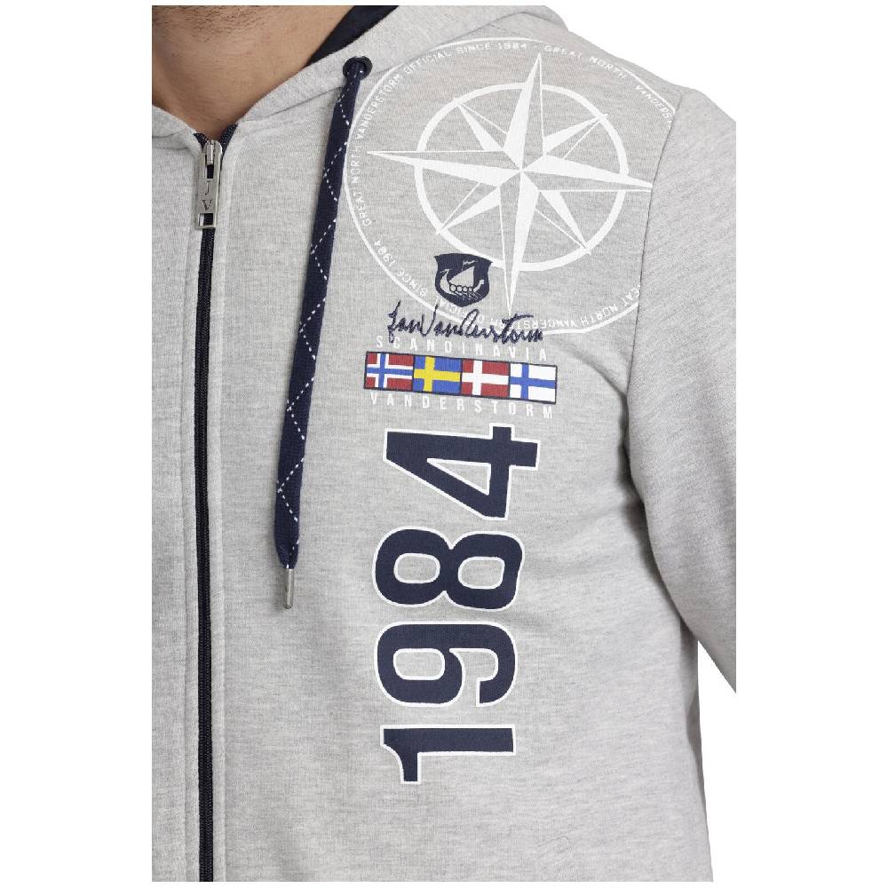 Jan Vanderstorm Sweatjacke EGINHARD Silbergrau Melange