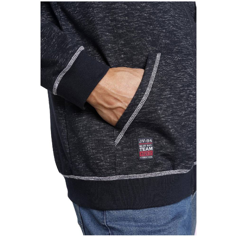 Jan Vanderstorm Sweatjacke JOKORA Dunkelblau Melange