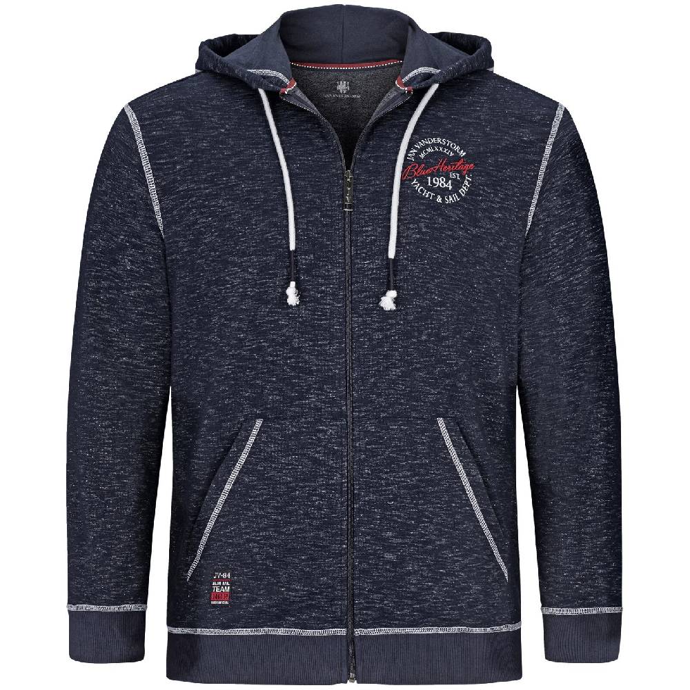 Jan Vanderstorm Sweatjacke JOKORA dunkelblau melange