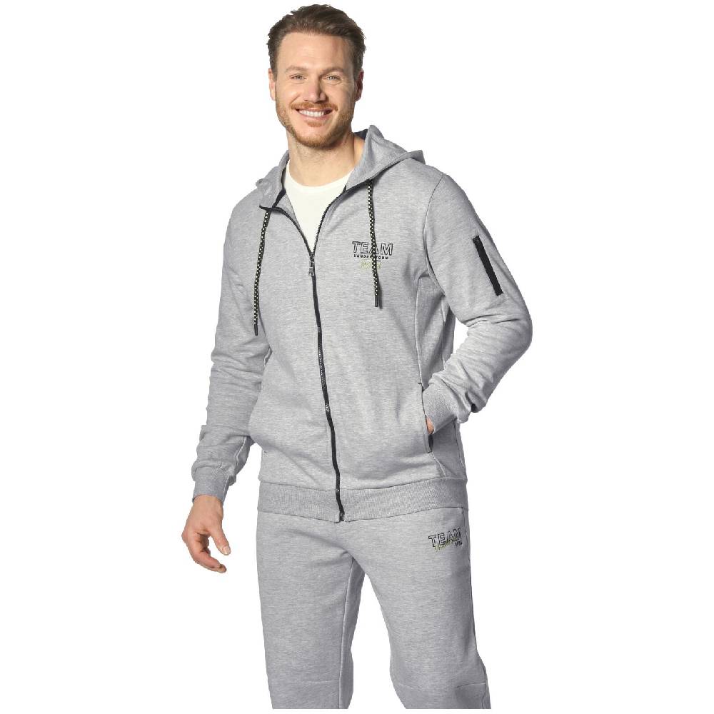 Jan Vanderstorm Sweatjacke ODGRIM Silbergrau Melange