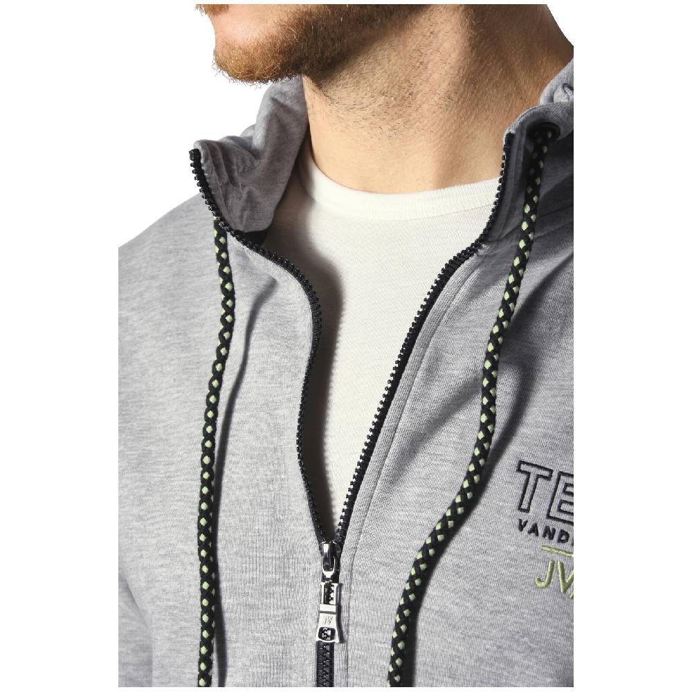 Jan Vanderstorm Sweatjacke ODGRIM Silbergrau Melange