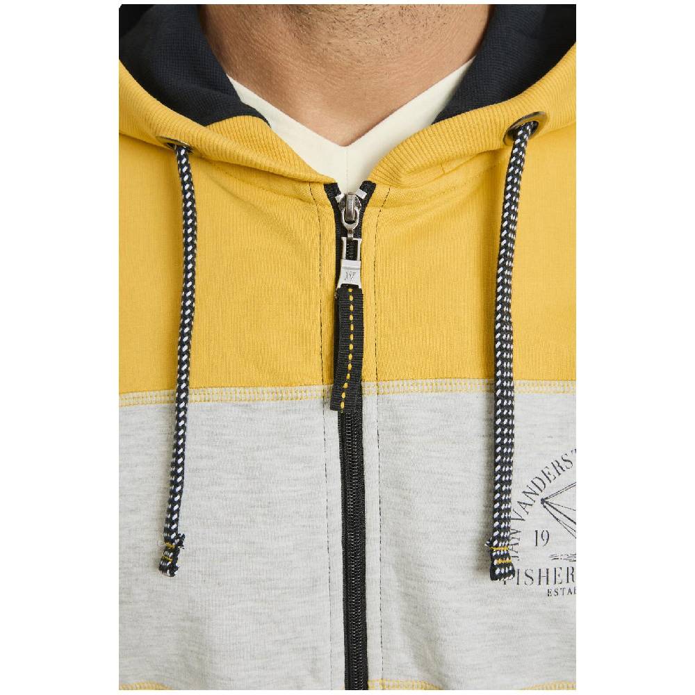 Jan Vanderstorm Sweatjacke PAULHARD Gelb Dunkelblau