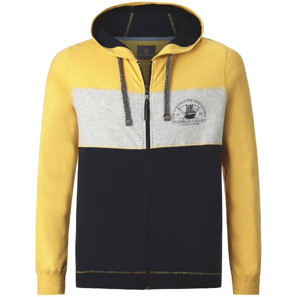 Jan Vanderstorm Sweatjacke PAULHARD gelb dunkelblau