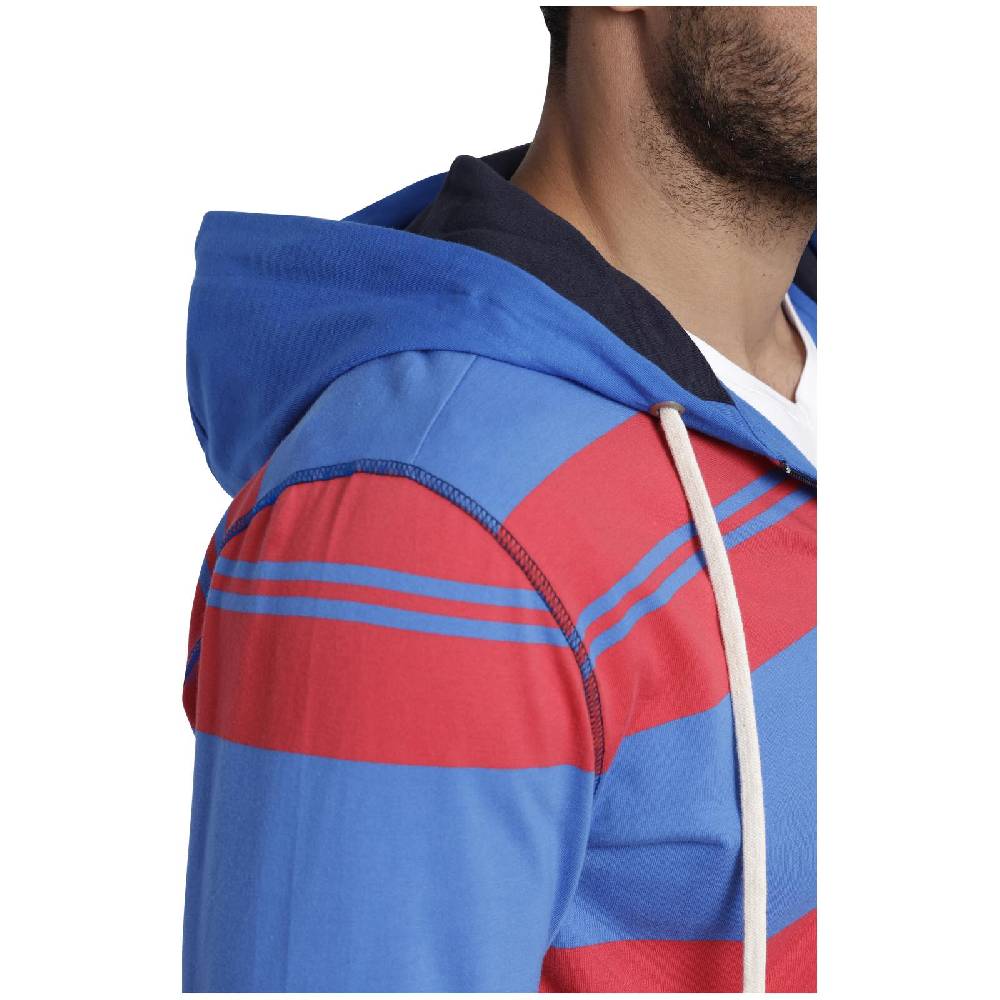 Jan Vanderstorm Sweatjacke WISHART Rot Blau Gestreift