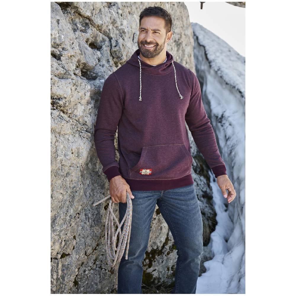 Jan Vanderstorm Sweatshirt BLANKARD Dunkelrot Melange