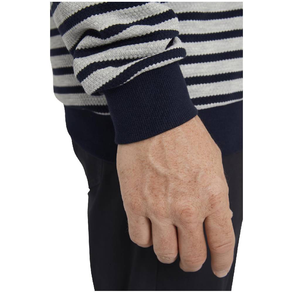 Jan Vanderstorm Sweatshirt FARTEIN Dunkelblau Gestreift