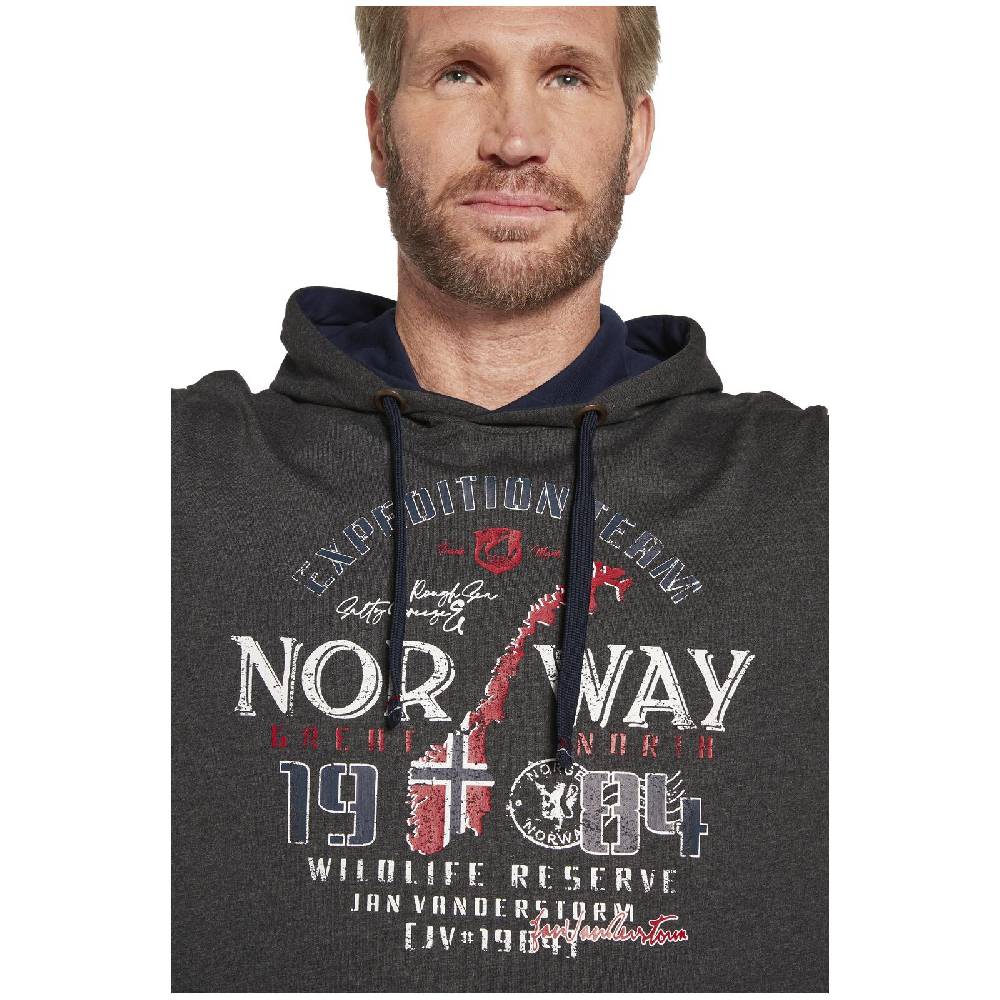 Jan Vanderstorm Sweatshirt HINRICUS Dunkelgrau Melange