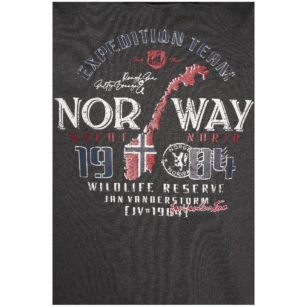 Jan Vanderstorm Sweatshirt HINRICUS Dunkelgrau Melange