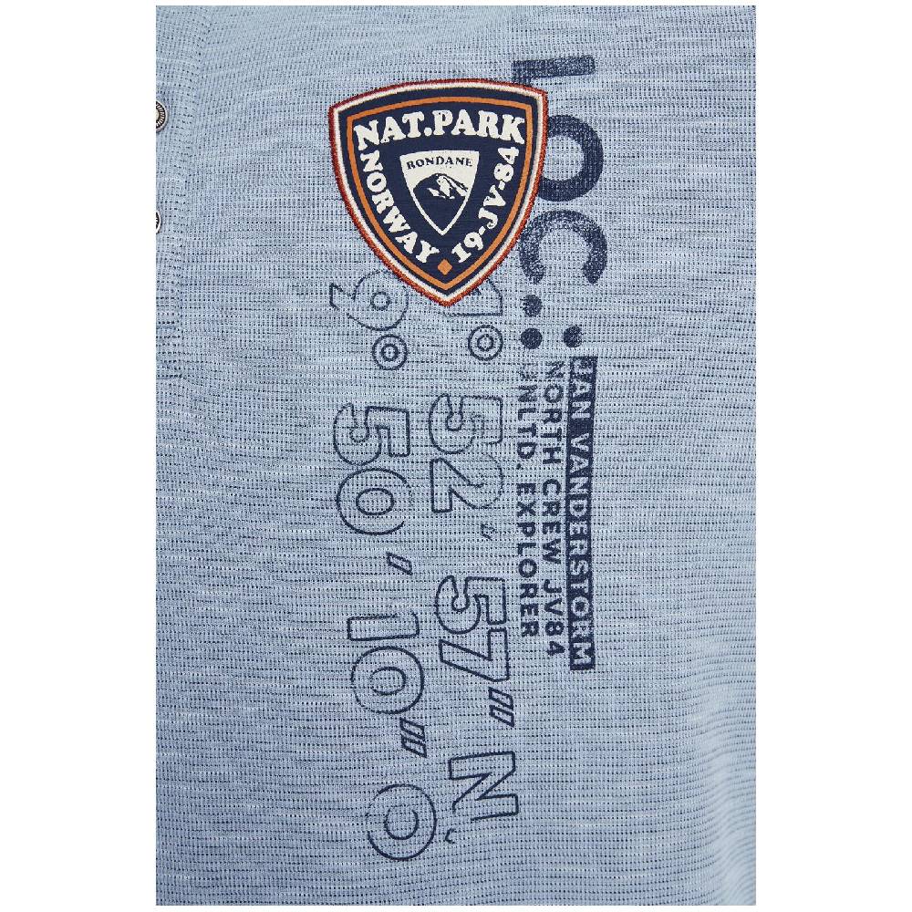 Jan Vanderstorm Sweatshirt REGINALD Hellblau Melange