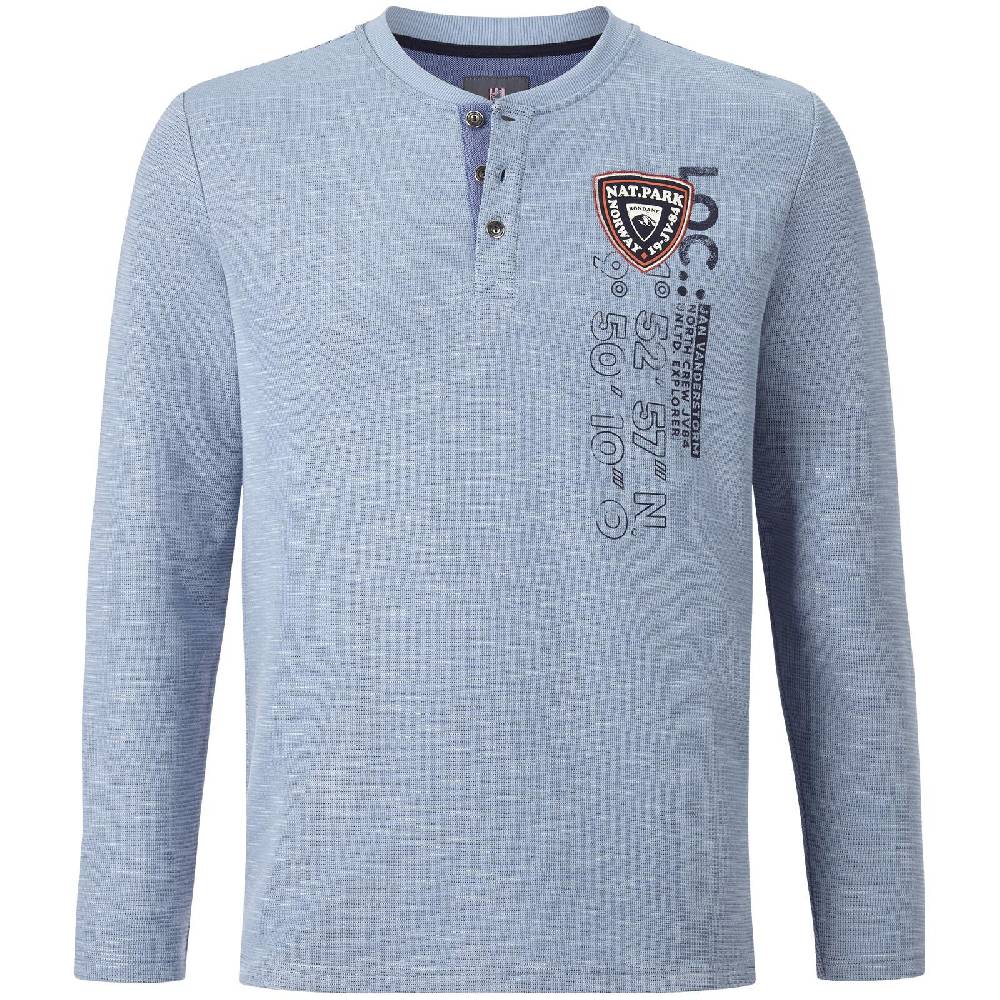 Jan Vanderstorm Sweatshirt REGINALD hellblau melange