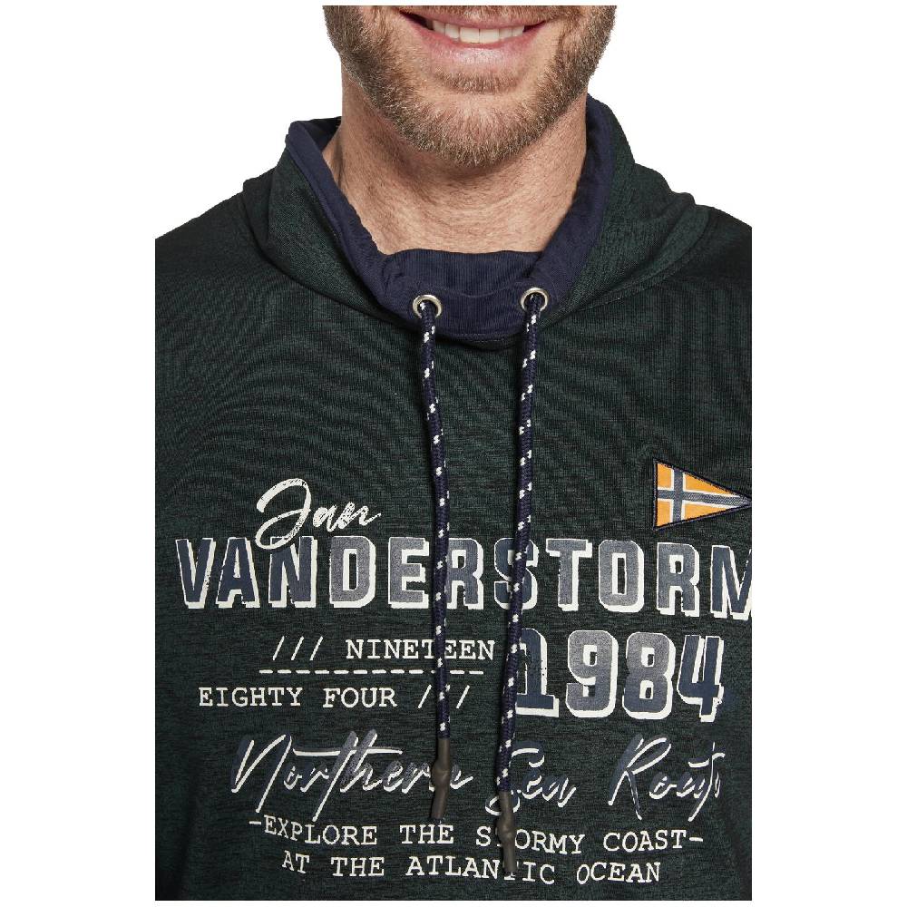 Jan Vanderstorm Sweatshirt SVERRE Dunkelgrün Melange