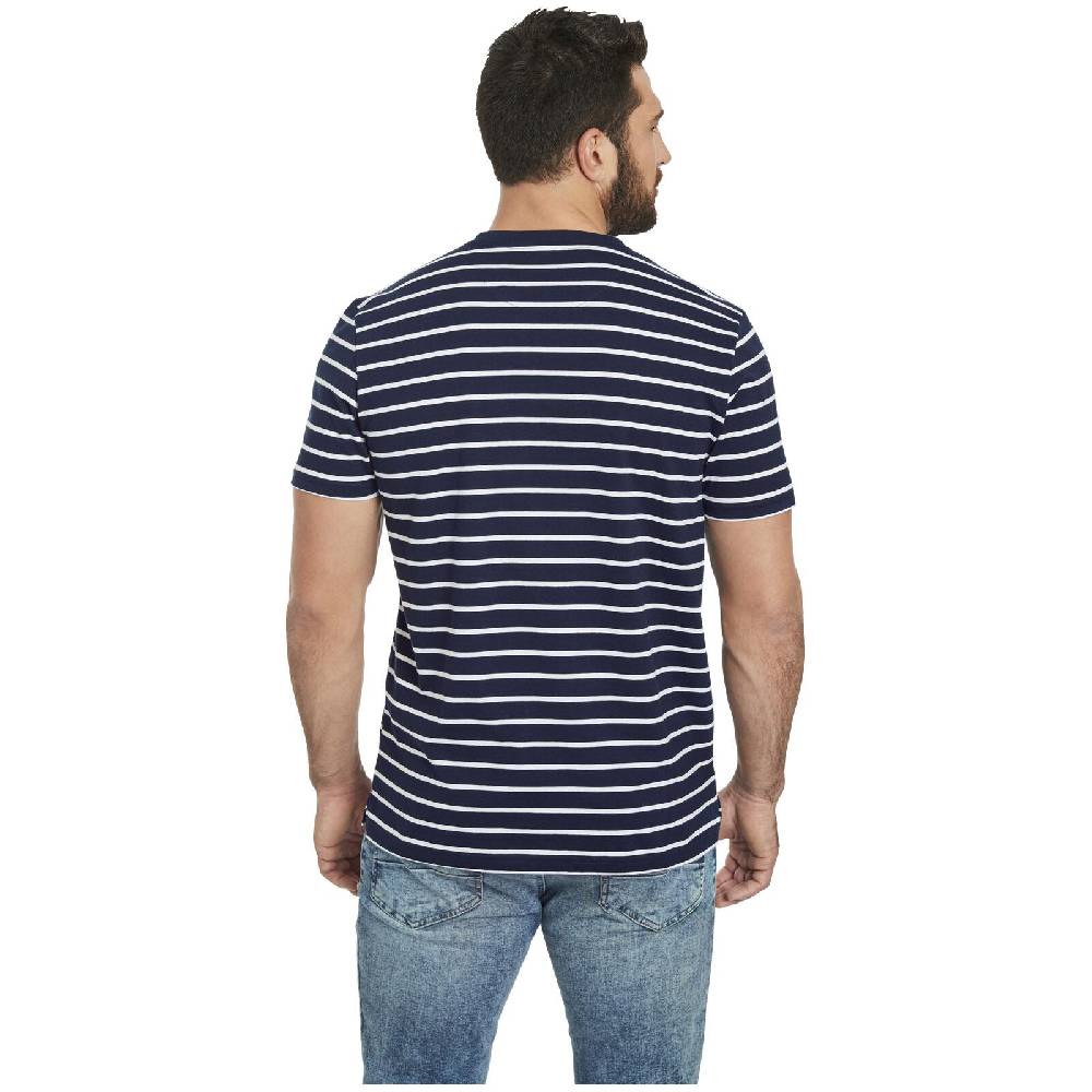 Jan Vanderstorm T-Shirt ARBOGAST Dunkelblau Gestreift