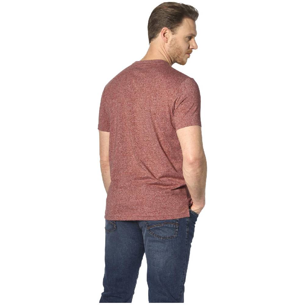 Jan Vanderstorm T-Shirt FINNMARVIN Dunkelrot Melange