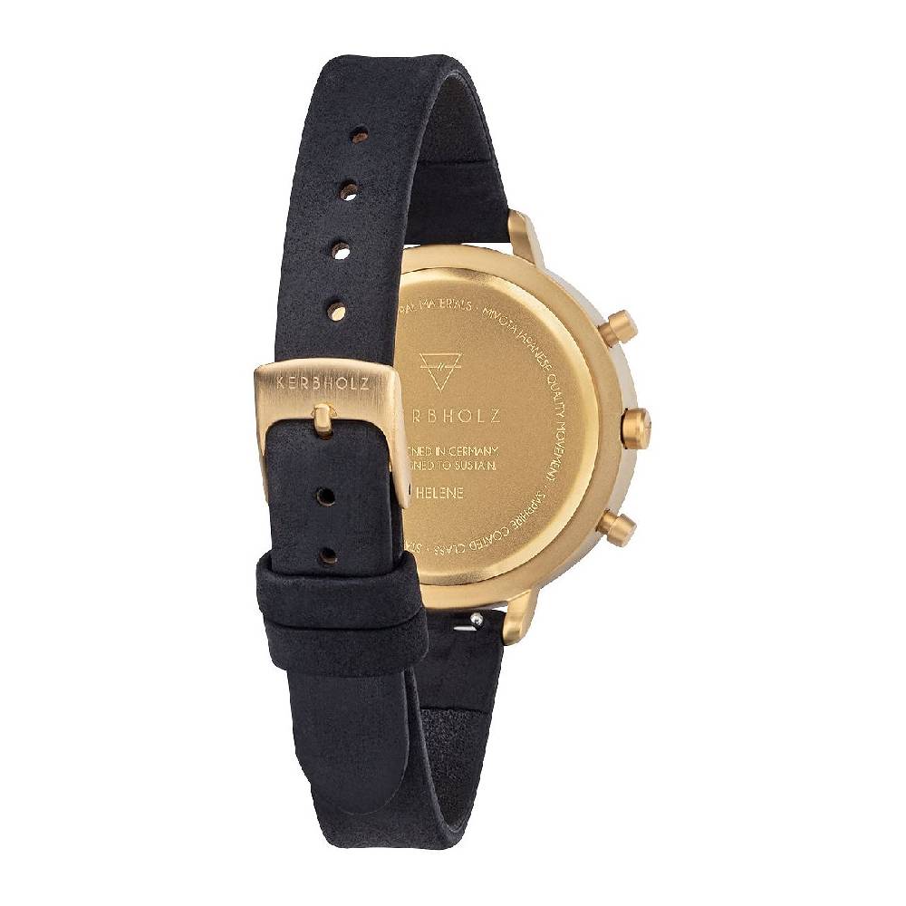 2. Chance - Kerbholz Damenuhr Walnuss (dunkel)