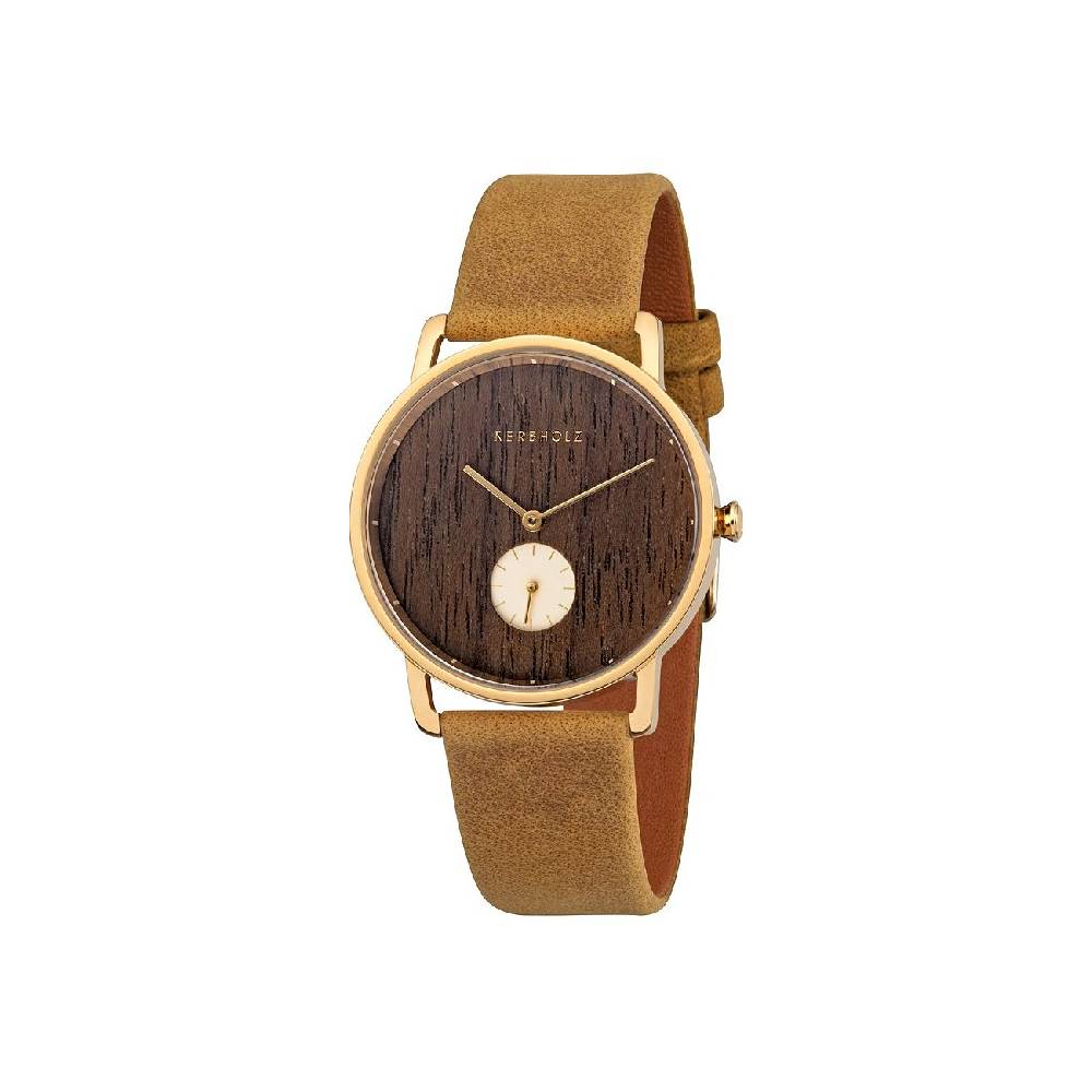 2. Chance - Kerbholz Unisexuhr Walnuss