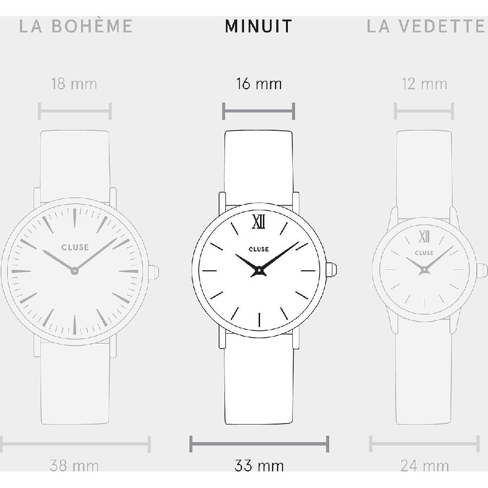 Cluse Damenuhr Minuit CW0101203002