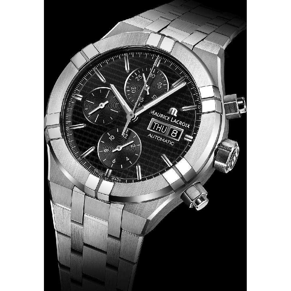 Maurice Lacroix Herrenuhr Aikon Chronograph Day Date AI6038-SS002-330-1