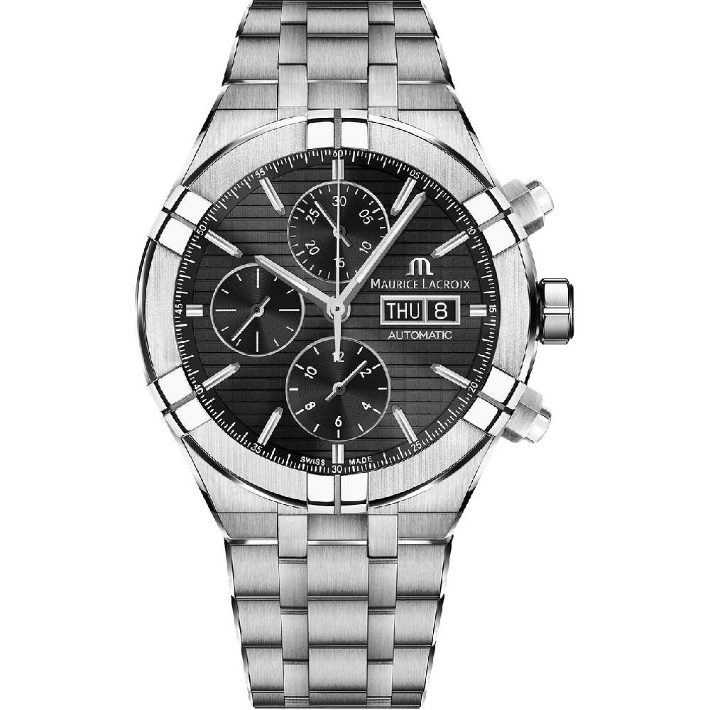 Maurice Lacroix Herrenuhr Aikon Chronograph Day Date AI6038-SS002-330-1
