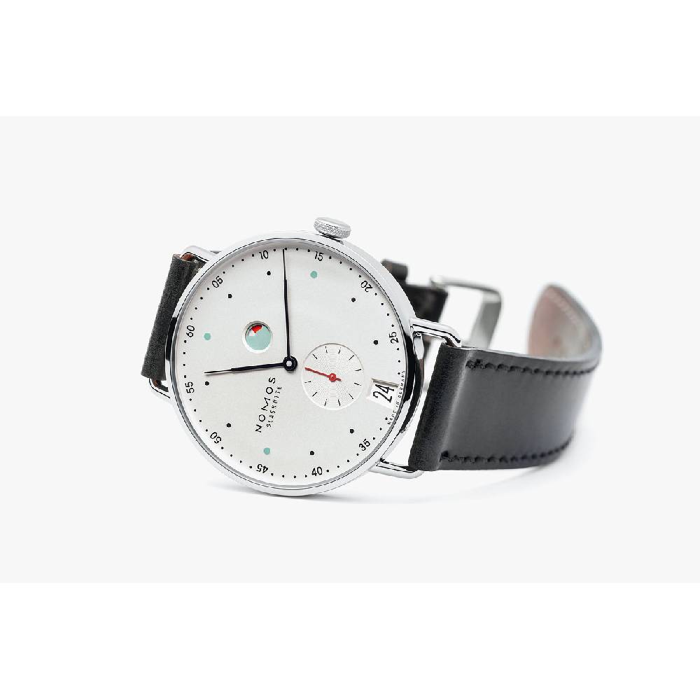 Nomos Glashütte Herrenuhr Metro Datum Gangreserve 1101