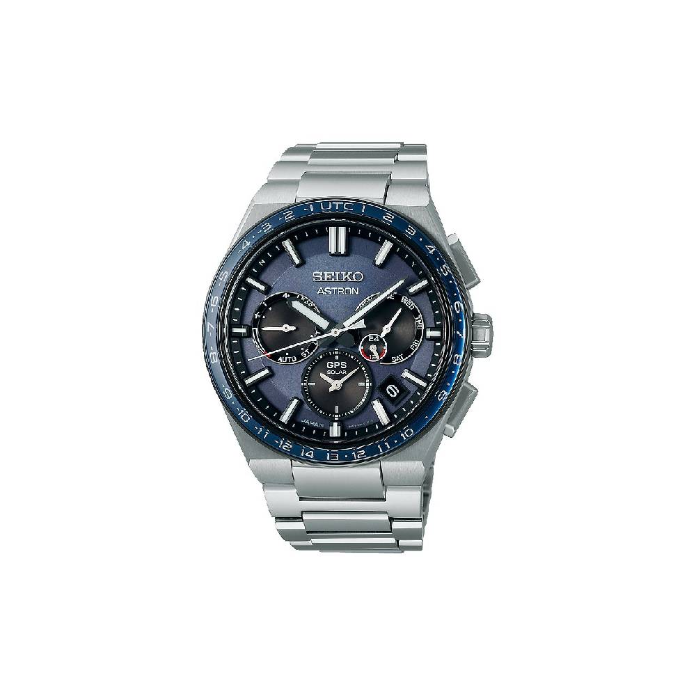 Seiko Herrenuhr GPS Solar Dual Time SSH109J1