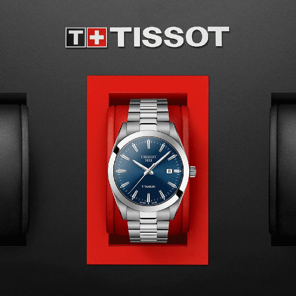 Tissot Herrenuhr Gentleman Titanium T1274104404100