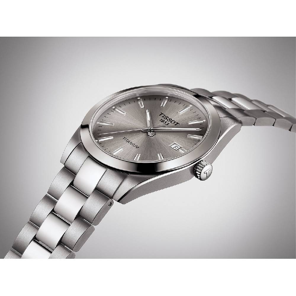 Tissot Herrenuhr Gentleman Titanium T1274104408100