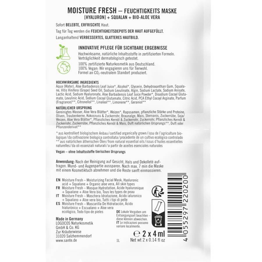 Sante-Naturkosmetik Masken