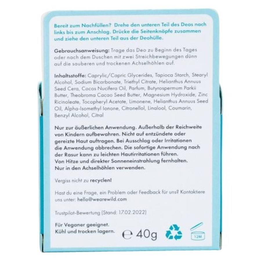 Wild Deodorant Refill