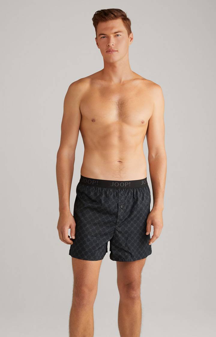 Joop 3er-Pack Fine Cotton Boxer In Hellgrau/Schwarz/Dunkelblau