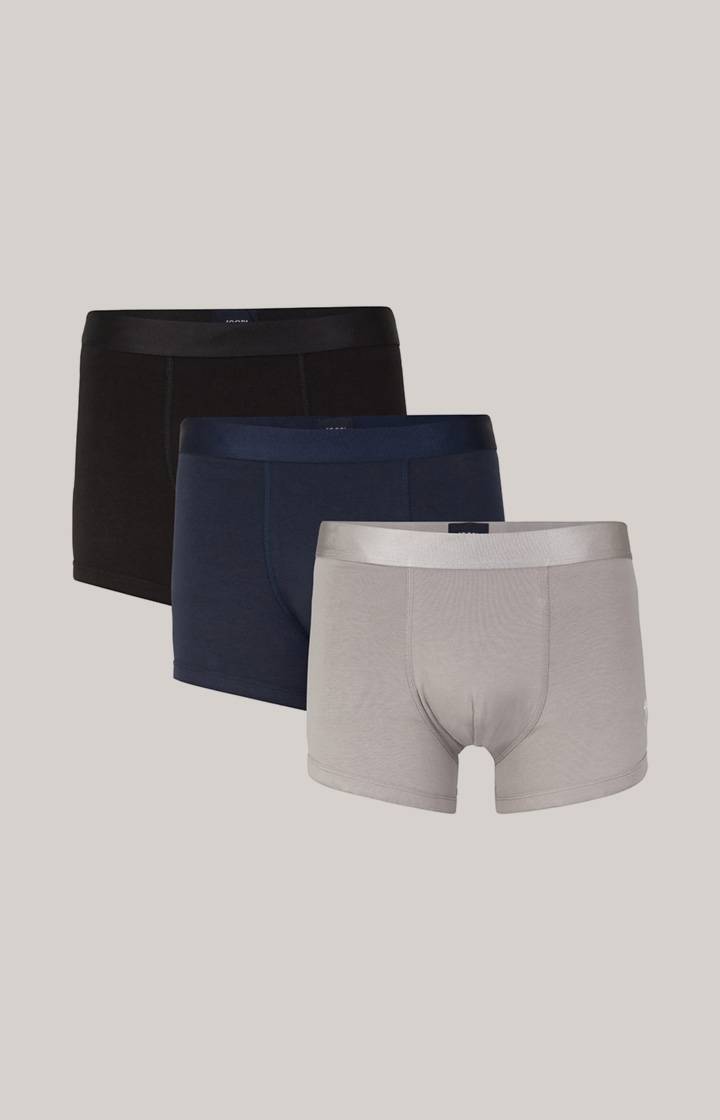 Joop 3er-Pack Fine Cotton Stretch Boxer in Schwarz/Hellgrau/Navy