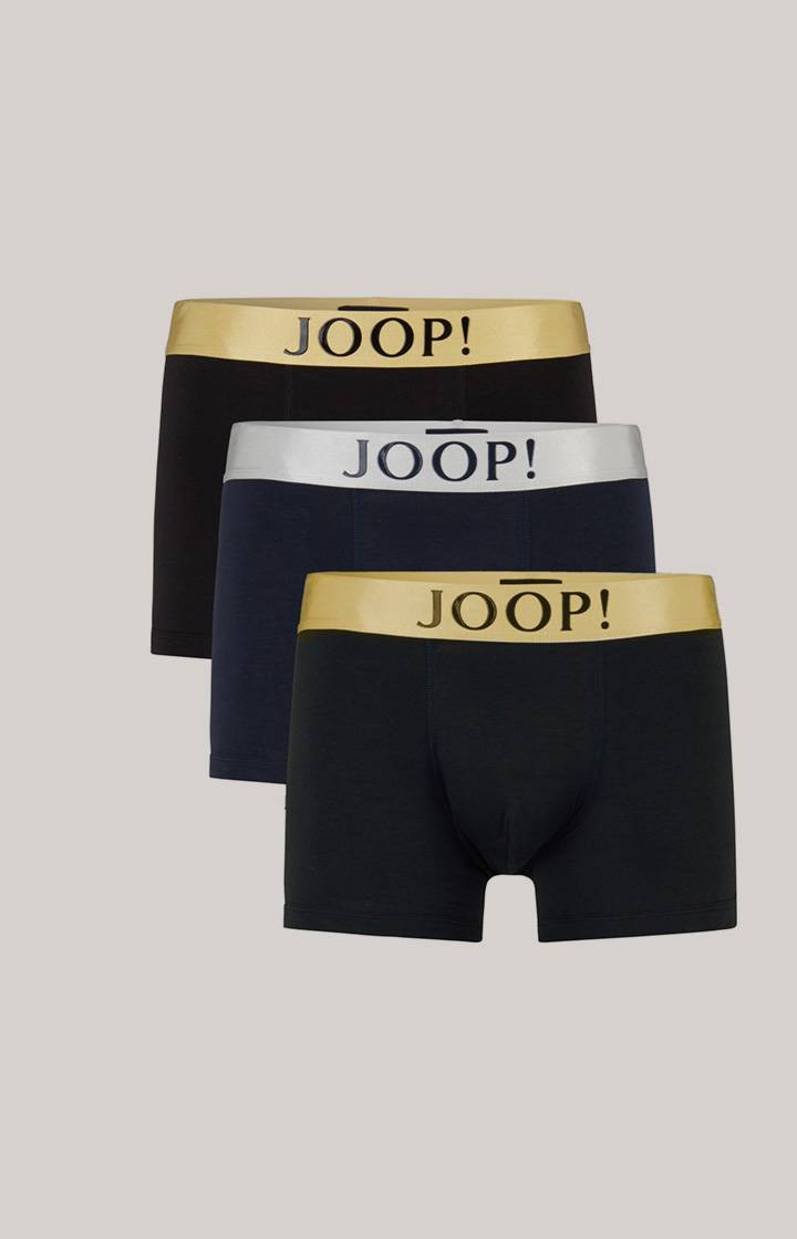 Joop 3er-Pack Fine Cotton Stretch Boxer In Schwarz/Navy