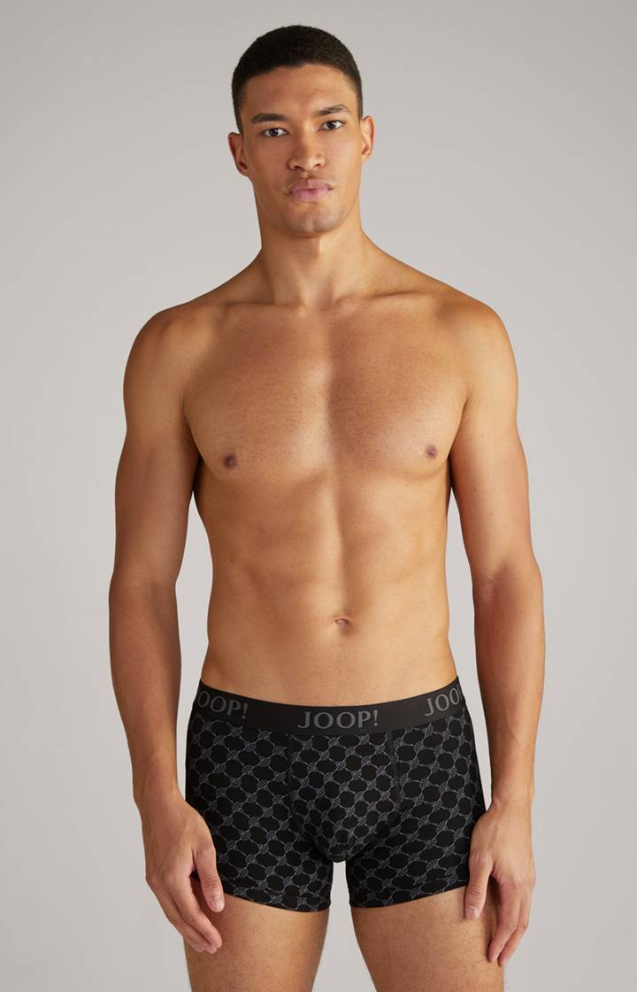 Joop 3er-Pack Fine Cotton Stretch Boxer In Schwarz/Rot/Weiß Gemustert
