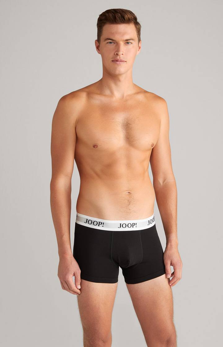 Joop 3er-Pack Fine Cotton Stretch Boxer In Weiß/Schwarz/Grau Meliert