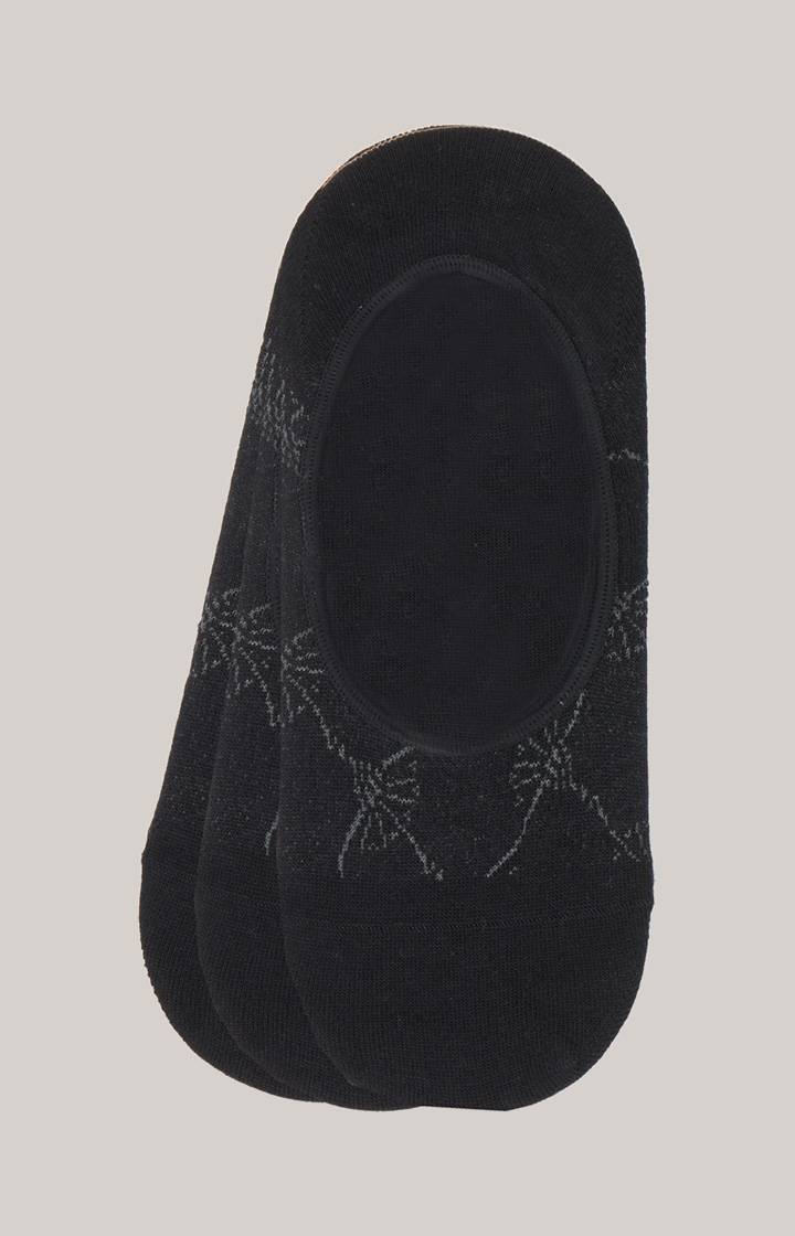 Joop 3er-Pack IN-SHOE Socken mit Kornblumen Muster in schwarz