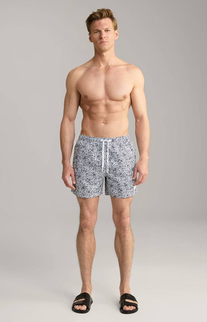 Joop Badeshorts Palolem Beach In Weiß/Blau Gemustert
